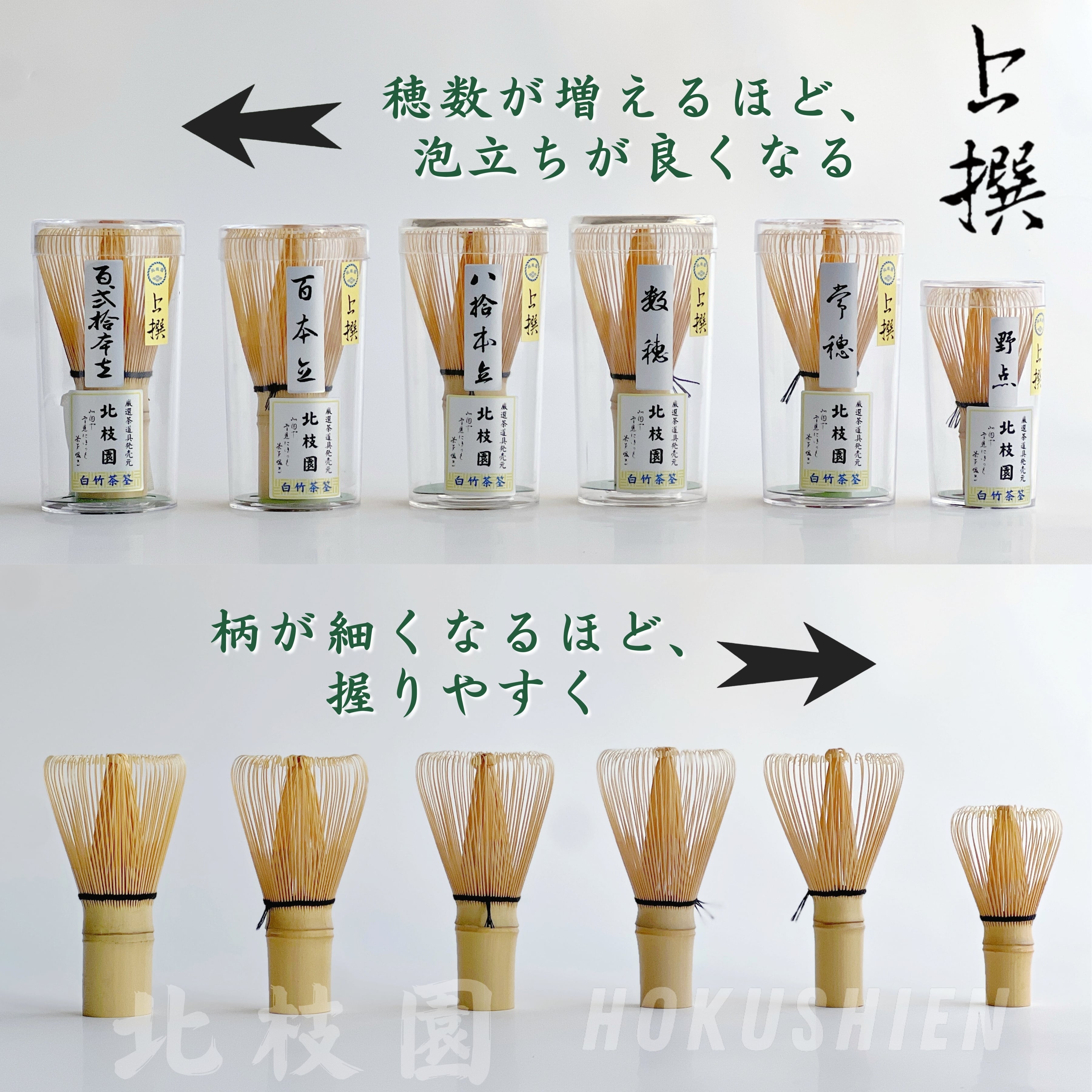 上撰】 茶筅 百本立 白竹 | 北枝園