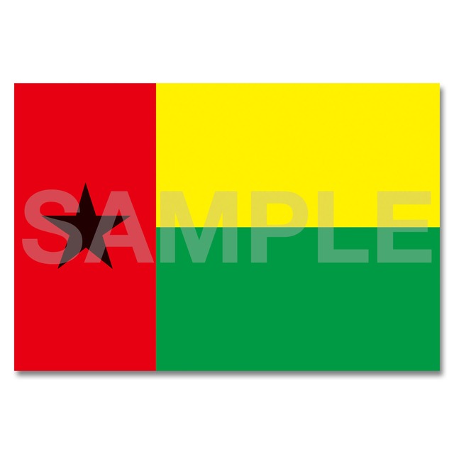 世界の国旗ポストカード ＜アフリカ＞ ギニアビサウ共和国 Flags of the world POST CARD ＜Africa＞ Republic of Guinea-Bissau