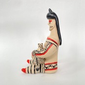 ブラジル カラジャ族 陶器 BONECA 人とジャガー(2)