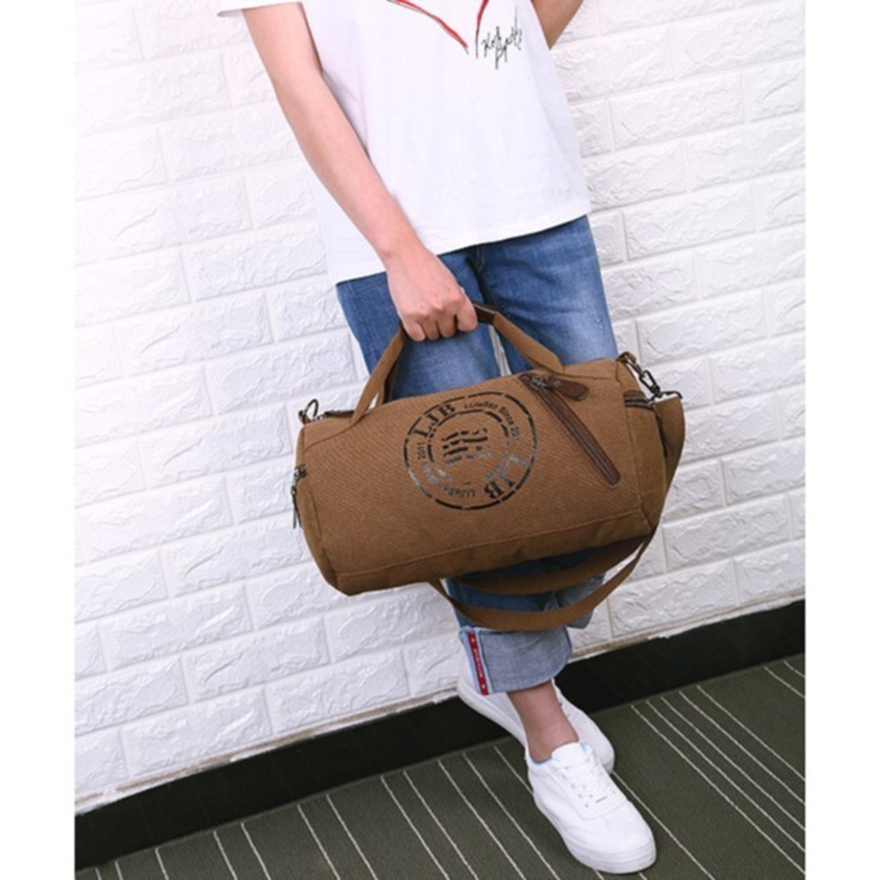 Canvas Compact Tube Boston Bag / キャンバス コンパクト チューブ ボストン バッグ