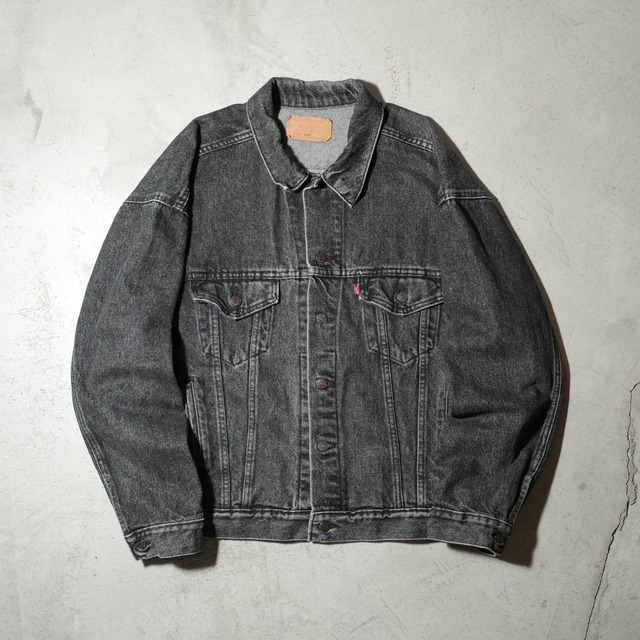 91's Levi's 70507 yarn dyed black denim jacket made in USA[L]