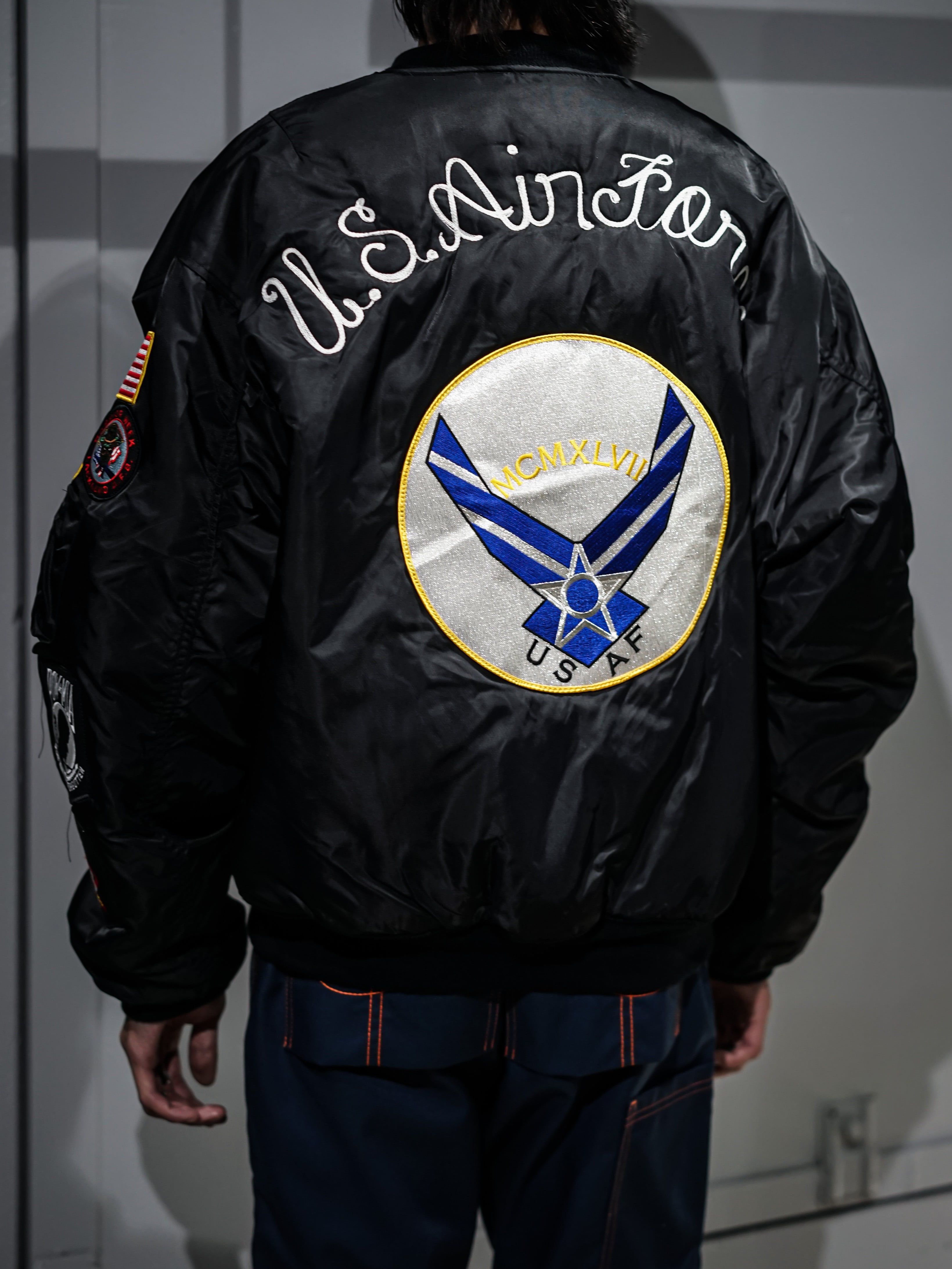 add (C) vintage】U.S. Air Force MA-1 Shaped Flight Jacket | Caka