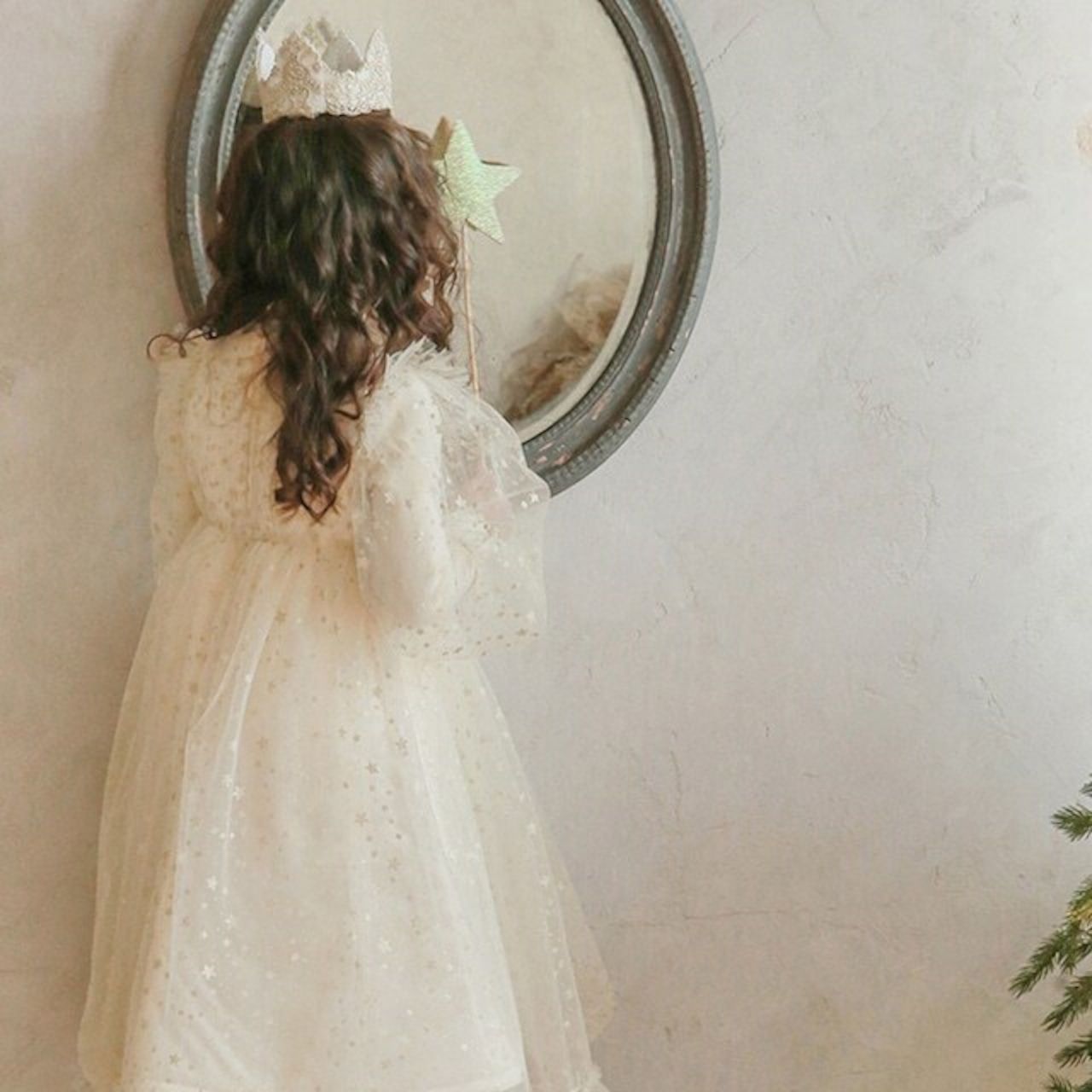 クリスマス星柄メッシュワンピース3色