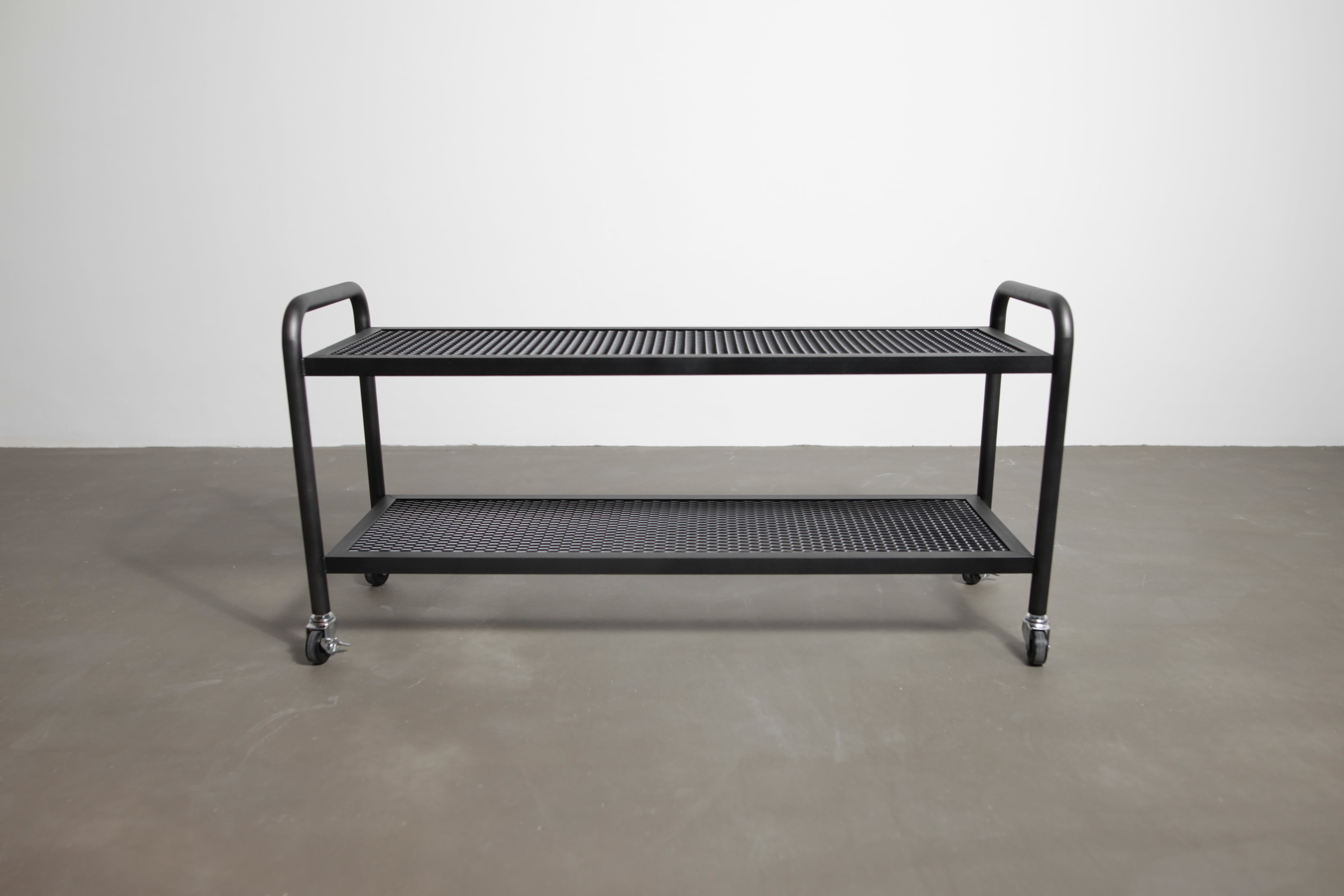 アイアンラック、エキスパンドメタル2段 アイアンシューズラック・下駄