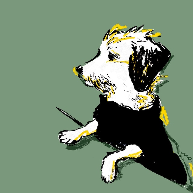愛犬の肖像画（デジタル着彩）【受注制作】【データ納品】