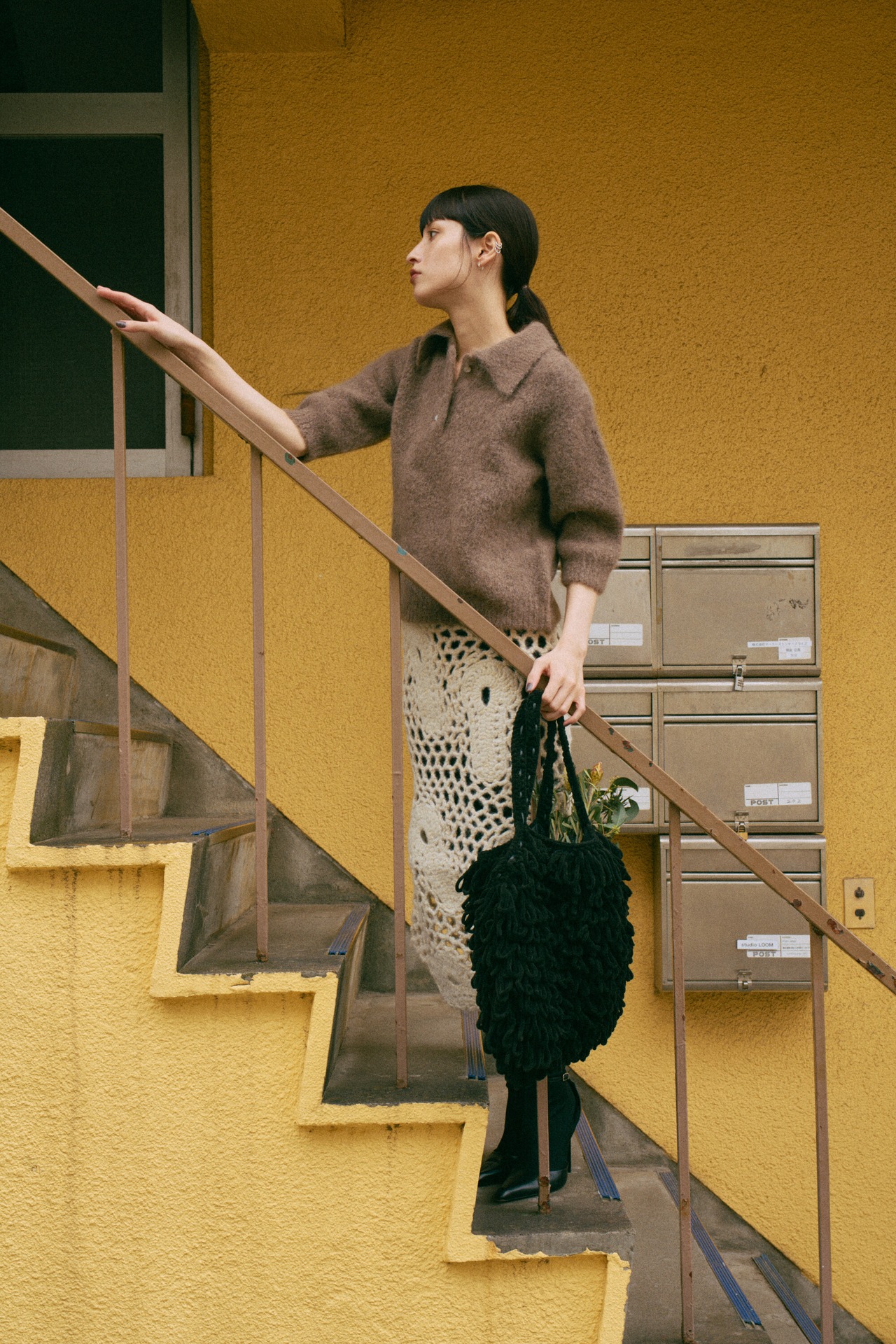 Fluffy Alpaca Polo Knit