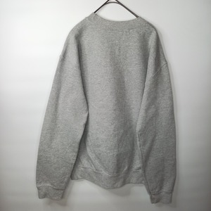 ギルダン　クルーネック　スウェット　トレーナー　ビッグプリント　グレー　S