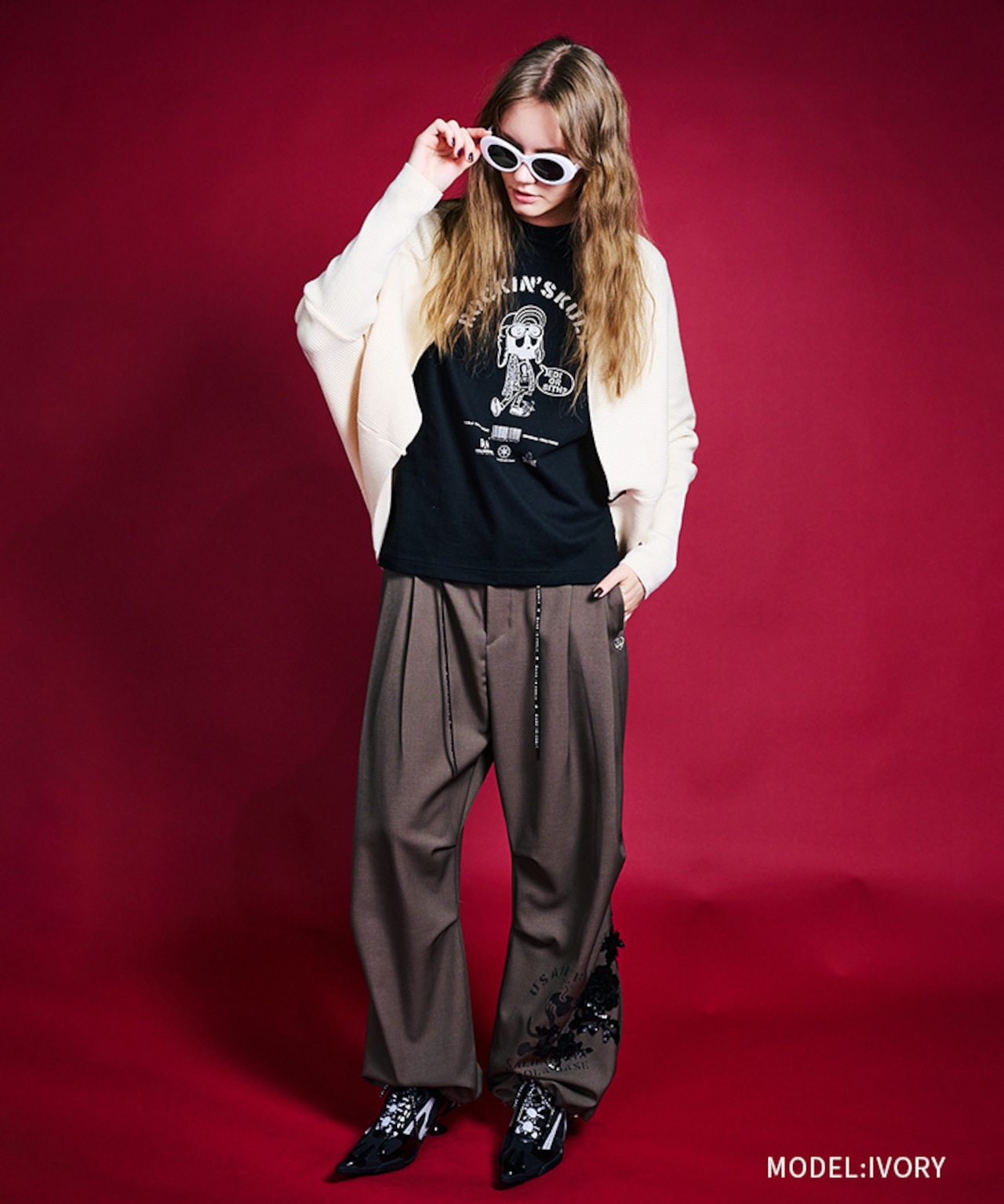 COOLA MADE®ロゴペイントボレロ (IVORY)　CQ-47101