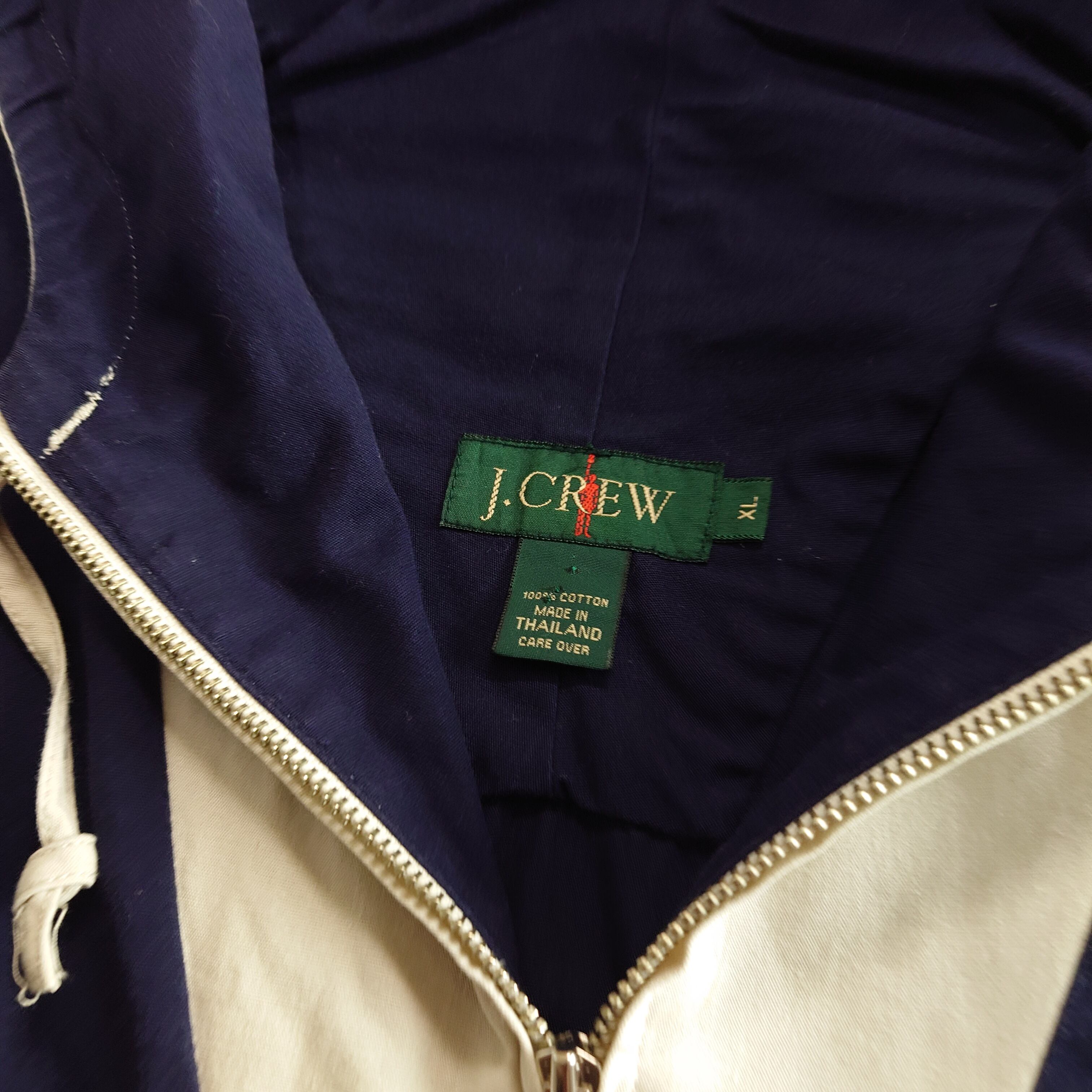 【旧タグ90s】JCREW ジェイクルー コットンアノラックパーカー ツートン