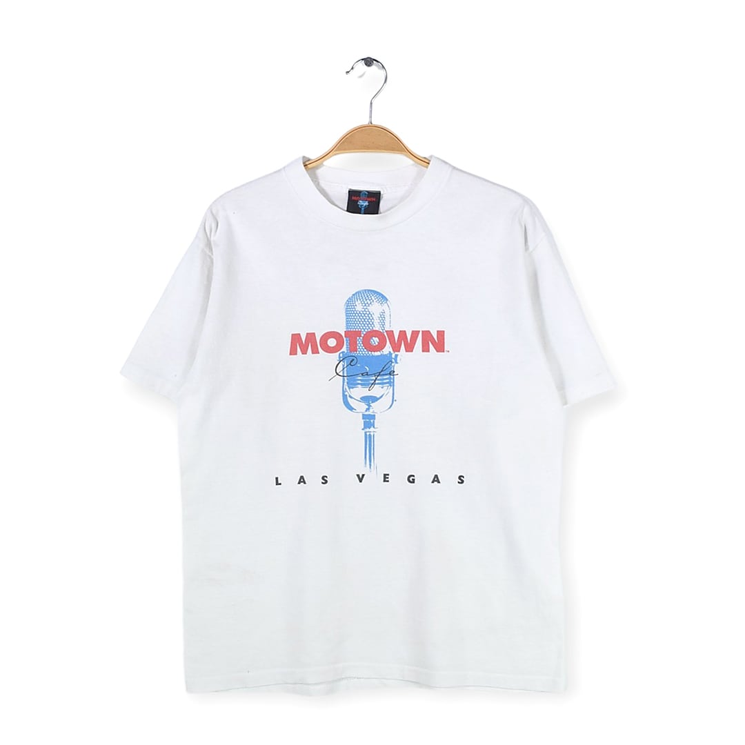 90s モータウンカフェ USA製 ヴィンテージTシャツ 企業系 ホワイト MOTOWN CAFE メンズM 古着 @BZ0381