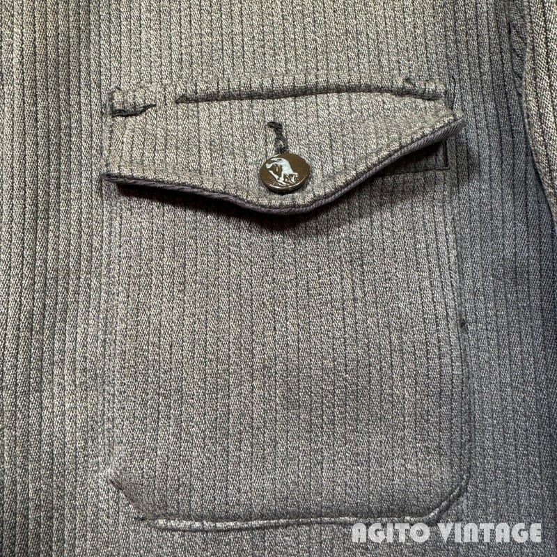 60's barbe bleue フレンチピケハンティングジャケット 動物ボタン