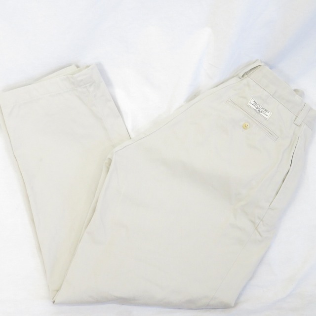 90s POLO RALPH LAUREN HAMMOND PANT タック ワイド チノパンツ size35/ラルフローレン USA 古着 0205