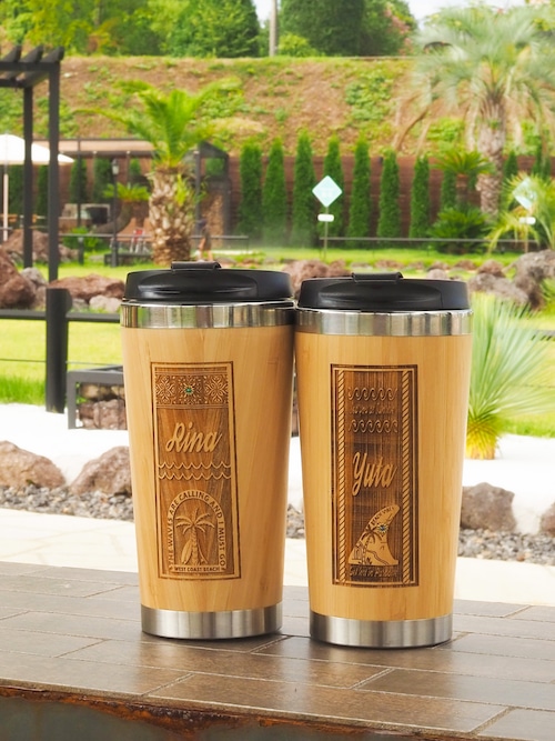 Bamboo stainless tumbler(sea)