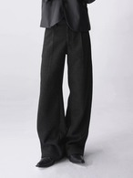SOUTHFISH Textured Stripe Wide Slacks