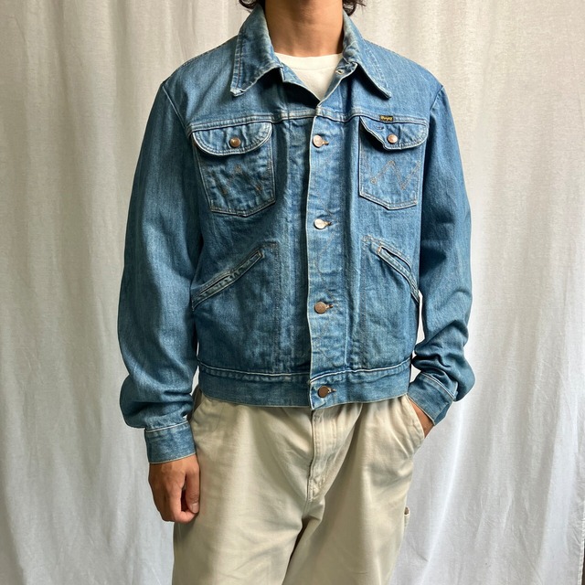70年代 USA製 Wrangler ラングラー デニムジャケット 三角タグ メンズ 