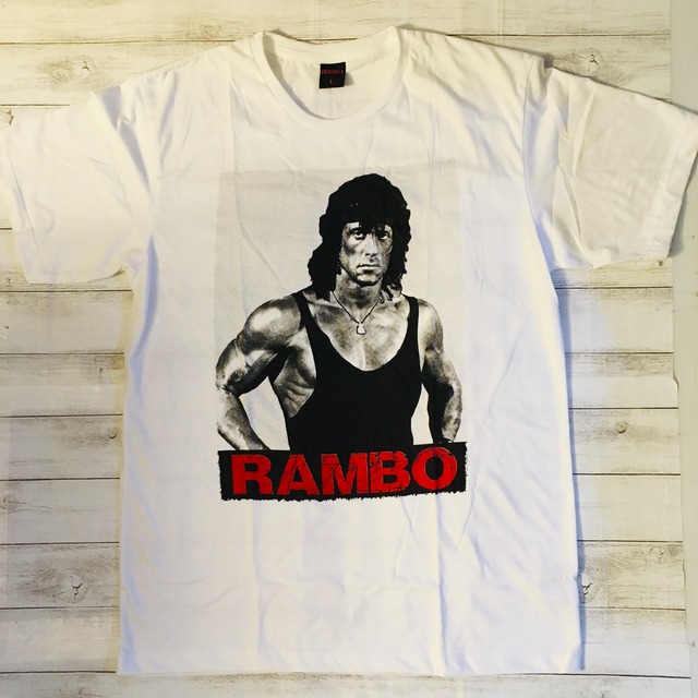 1982年上映 ランボー シルベスタースタローン L ムービーTシャツ 