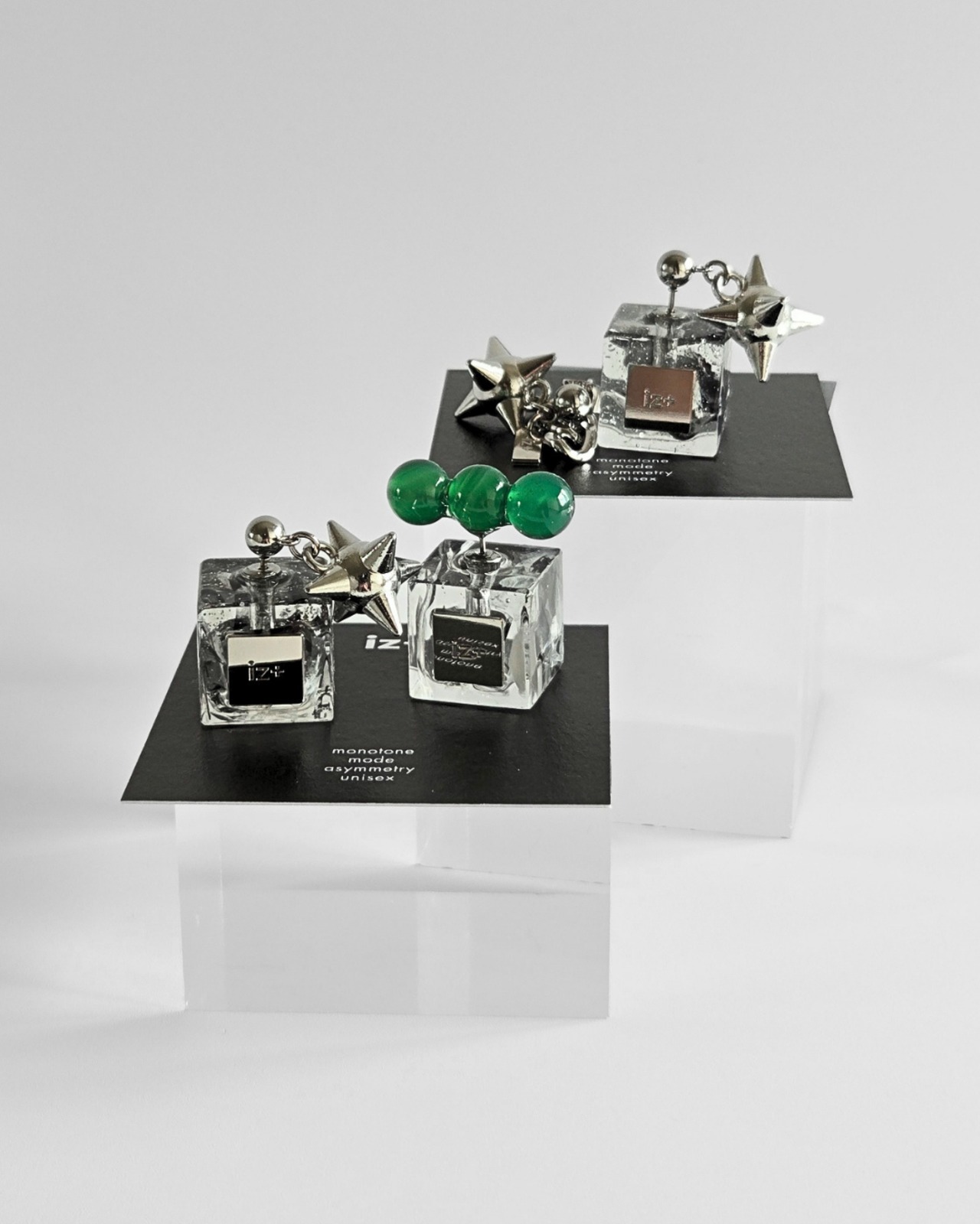 LinK CUBE. [natural stone×dark green] - 7