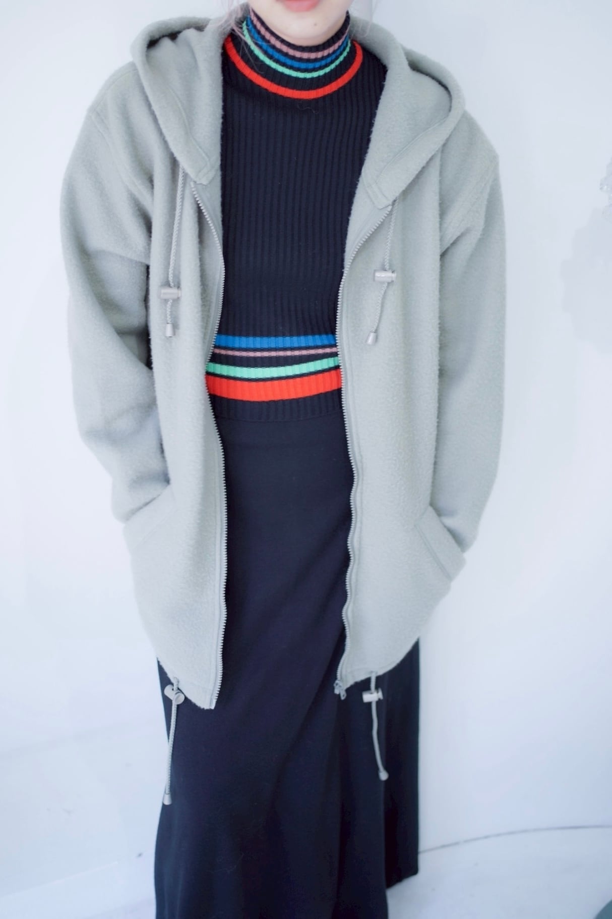 cream green foodie blouson