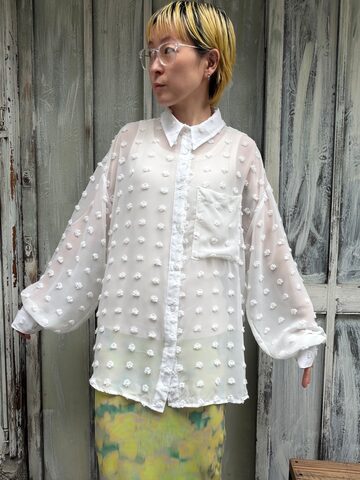 BUNON ribbon light jacket white | PAY ID