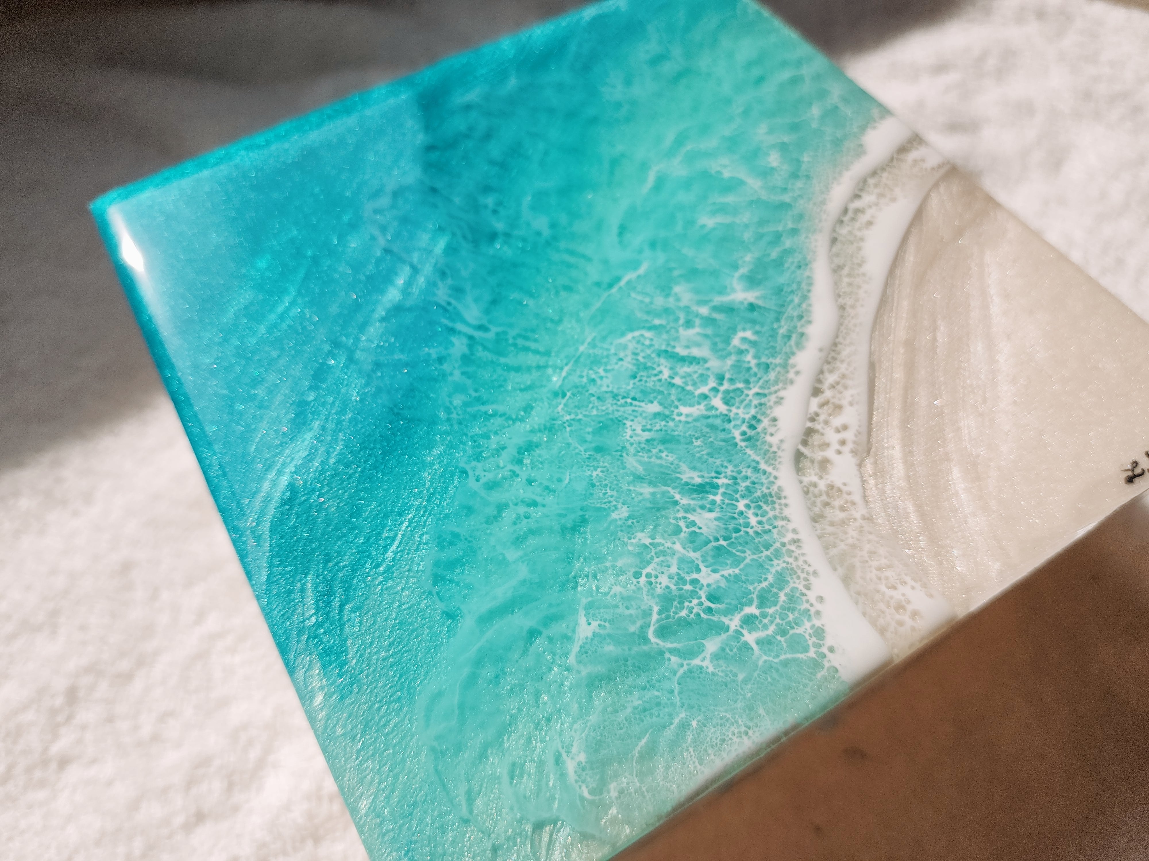 194.オーシャンレジンアート 正方形パネル