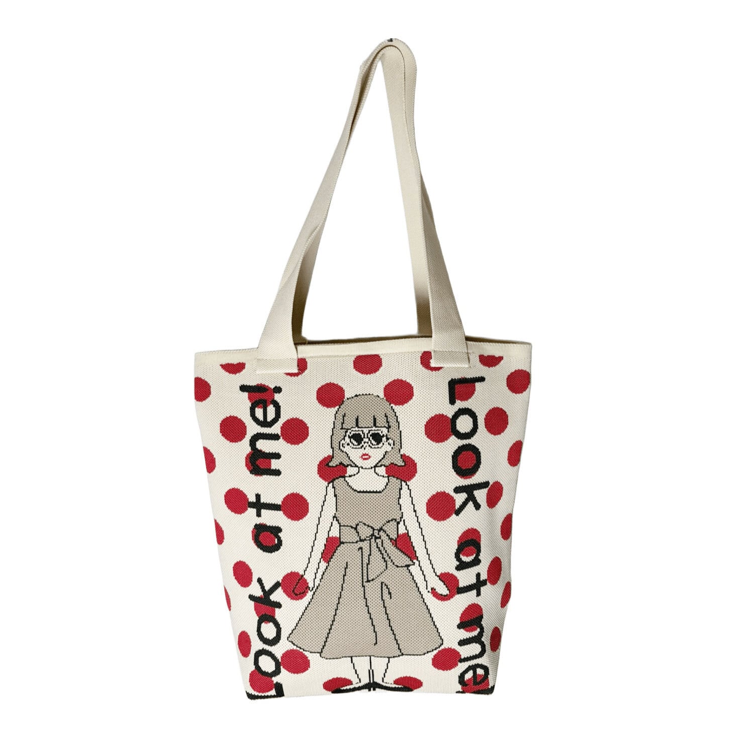 M&Co様 ニットトート ドット レッド（Knit Tote Bag Dot） | M&Co. Online Store