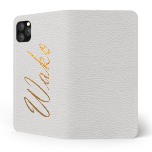 Custom Name iPhone with Premium Shrink Leather Case (Limited/11月分数量限定) Book Cover