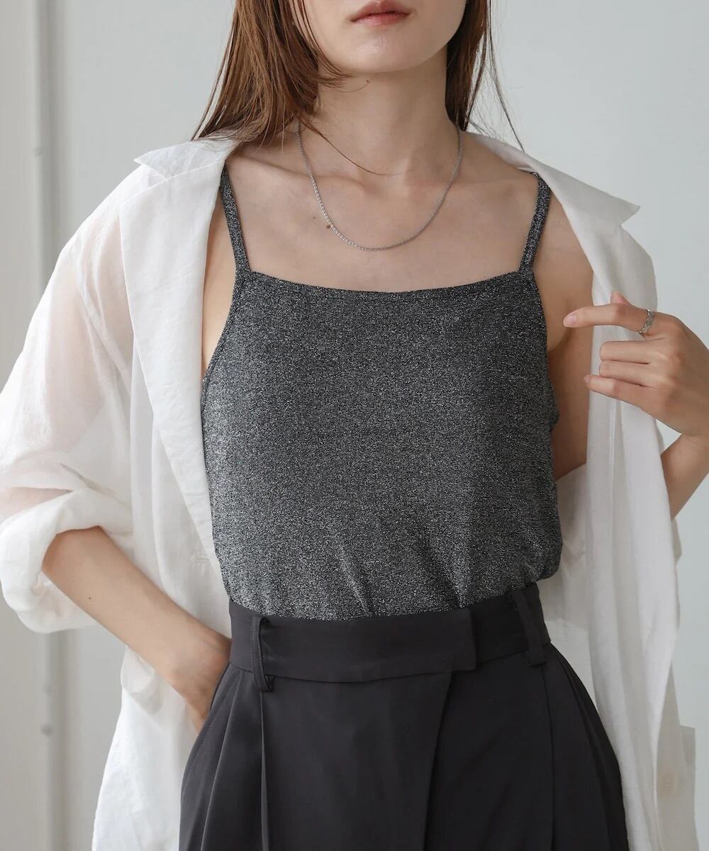 Acka lame camisole dress ラメキャミソールドレス タグ有