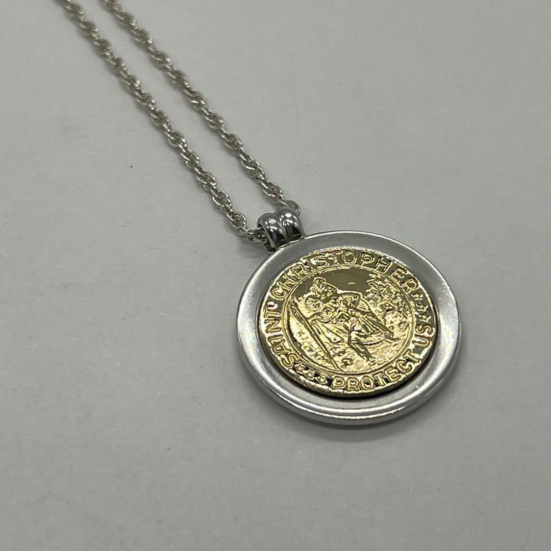 ティファニー TIFFANY セントクリストファー ネックレス SVYGコンビ