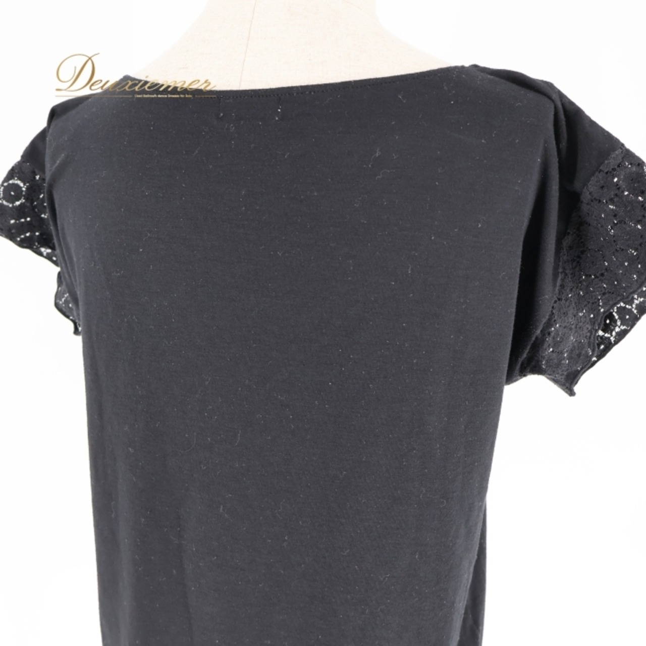 社交ダンス 衣装 トップス Tシャツ ブラック系 チャコット Chacott 日本製 黒 練習 レッスン 伸縮 ストレッチ レース バレエ かわいい ダンス衣装