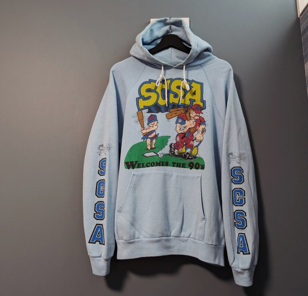 80s SCSA print sweat foody 小岩店
