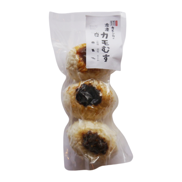発酵具材の冷凍おにぎり「カモむす」3種セット