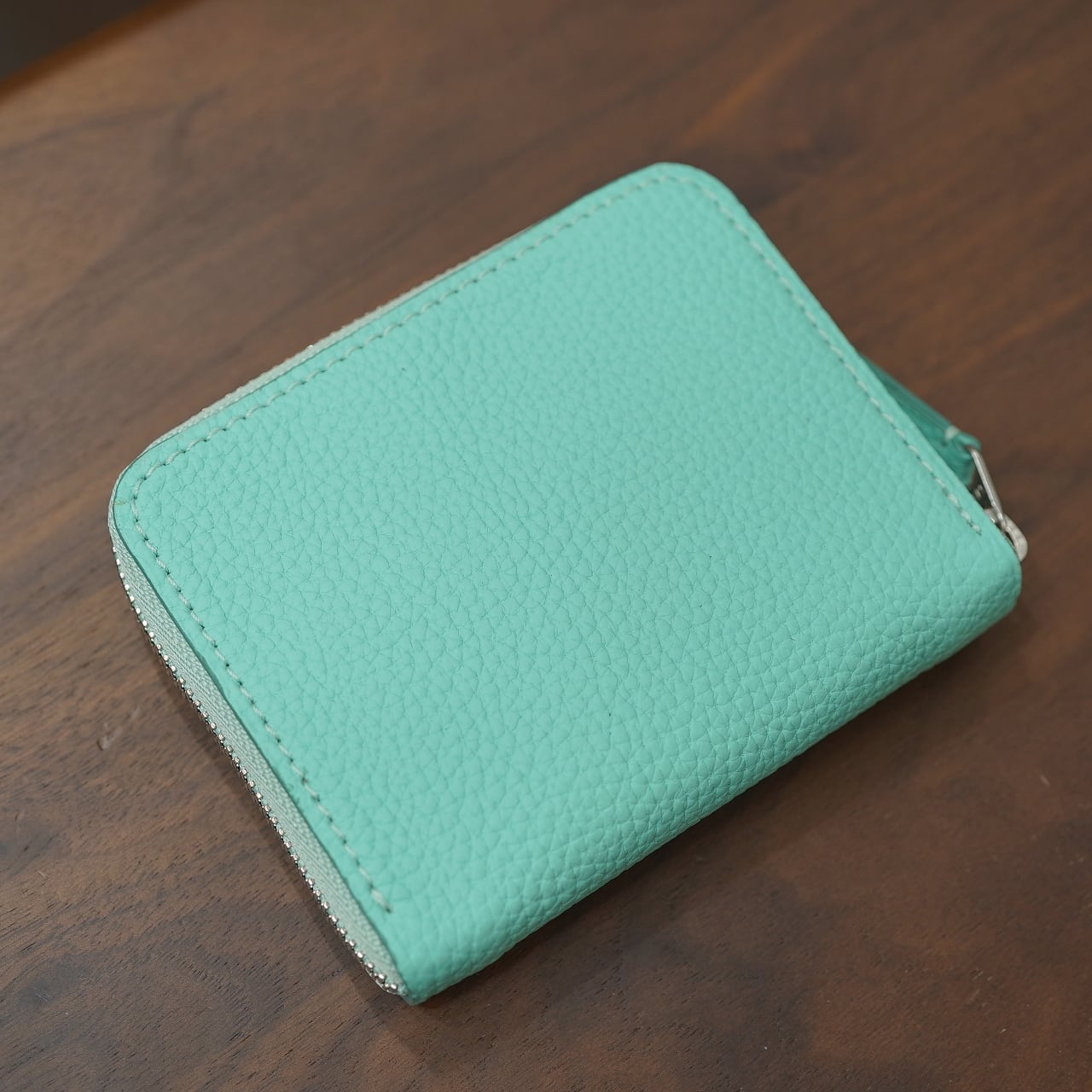 カンダミサコ ポケットウォレット シュランケンカーフ ミントブルー・キャメル