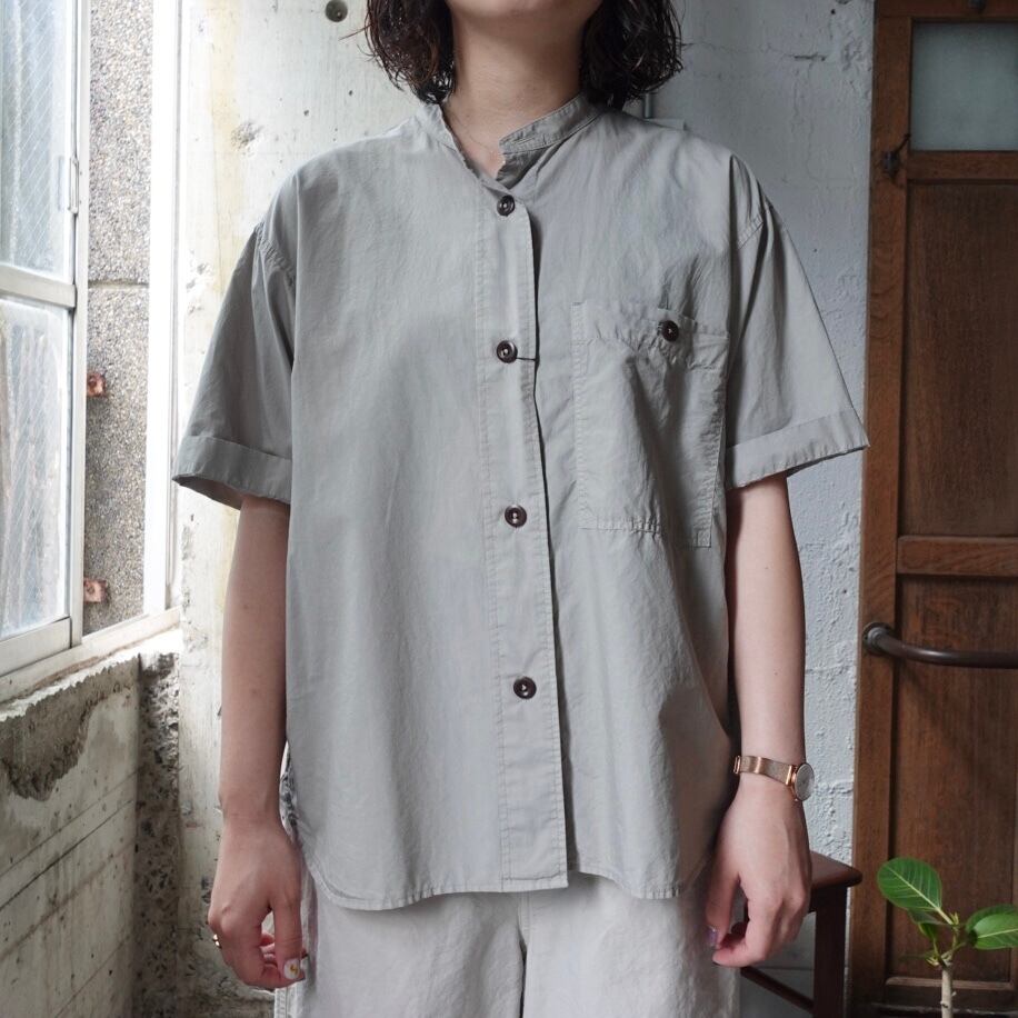 MHL 22SS　COTTON RAMIE POPLIN　ブルーグレー サイズ1 MHL. COTTON RAMIE POPLIN S/S SHIRTS 022GRAY 〔メンズ〕 MHL