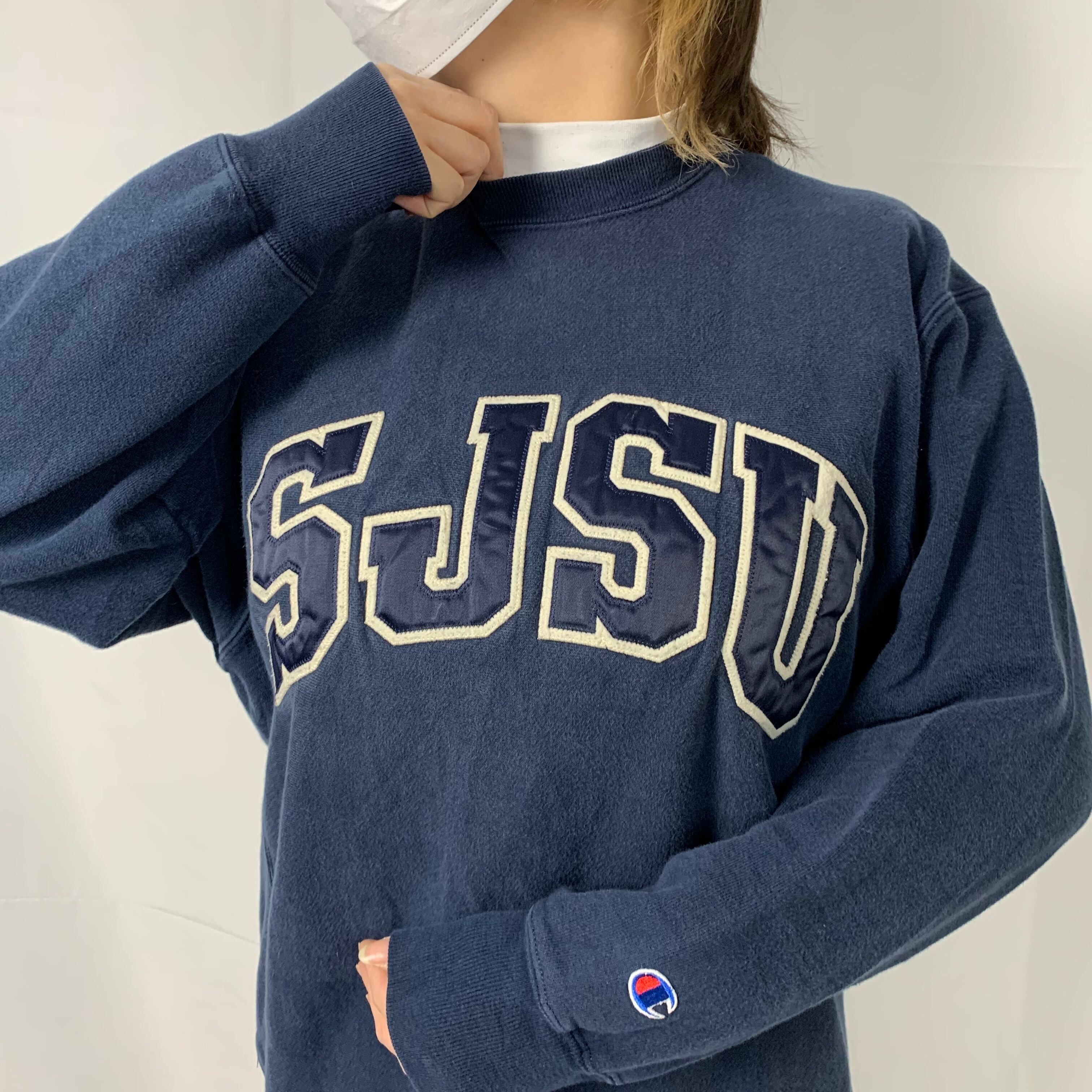 STUSSY【XL】Champion コラボ　リバースウィーブ　ロゴ刺繍