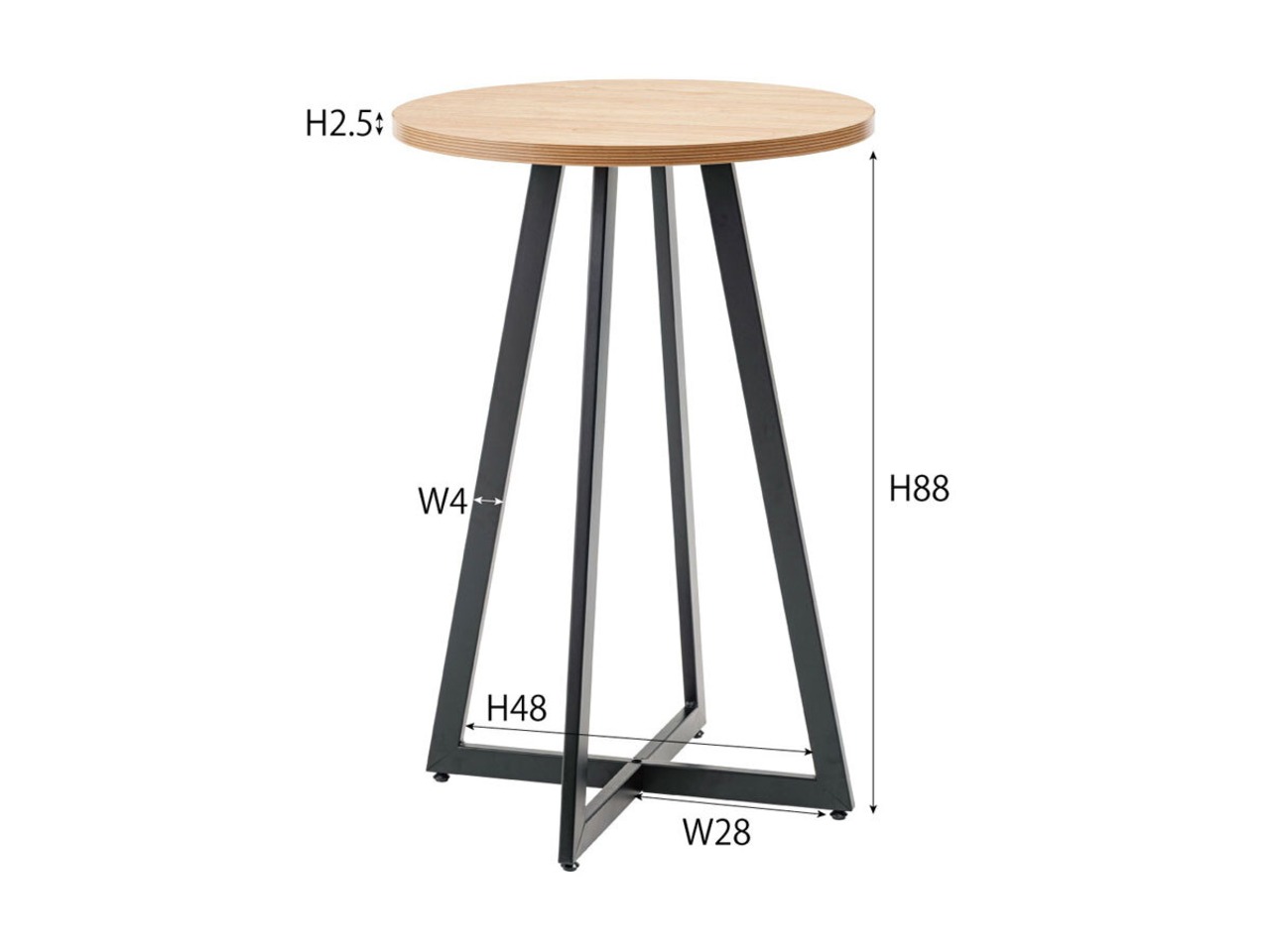 【3点Set】ハイテーブルセット(ナチュラル)スツールカラー選択可能・画像10