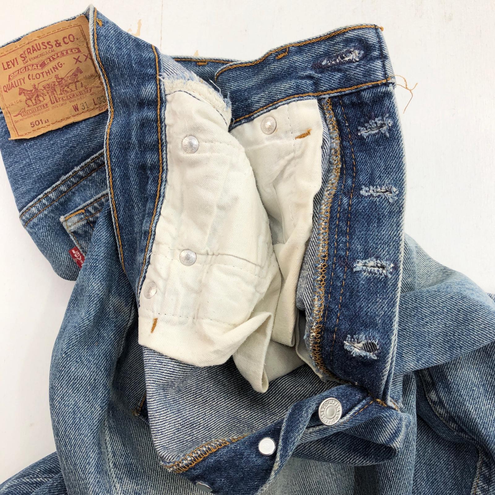 チ*ー様 リーバイス 501 90s　size良好！脇割り。 LEVI'S リーバイス 90年代 USA製 501- 0000 脇割 デニムパンツ ブルー