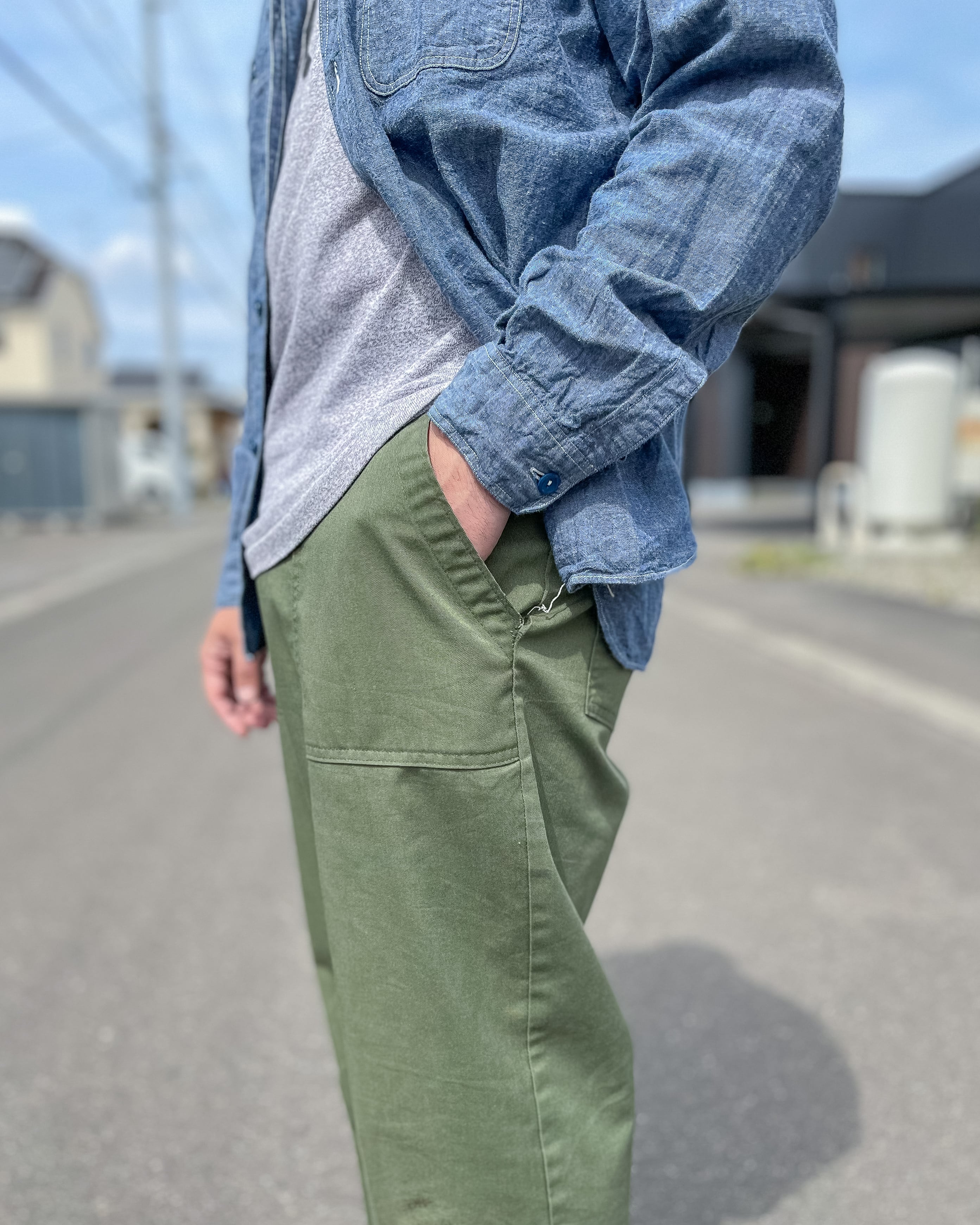 US ARMY UTILITY TROUSERS OG-507 ベイカーパンツ-