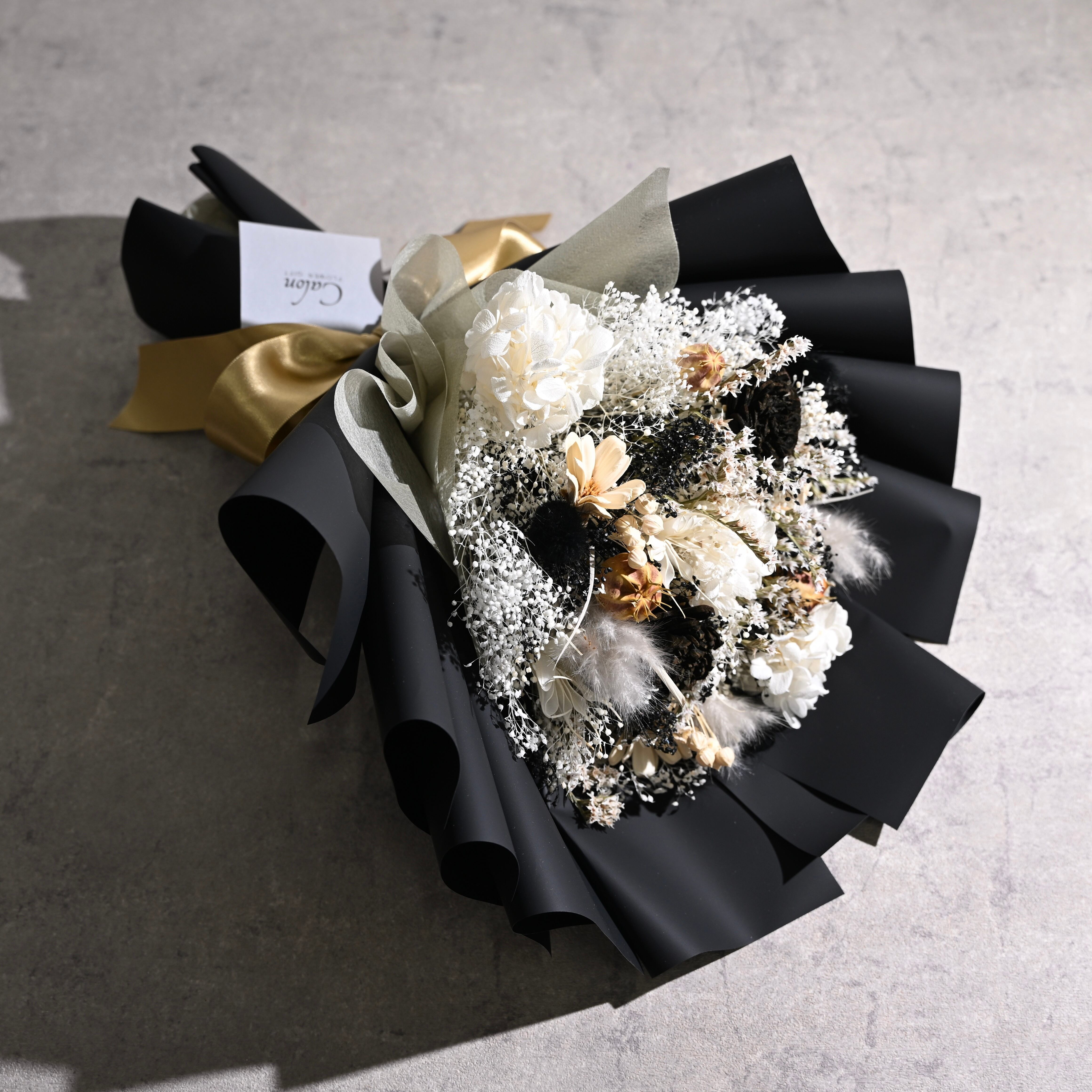 ドライフラワースワッグホワイト×パープル系