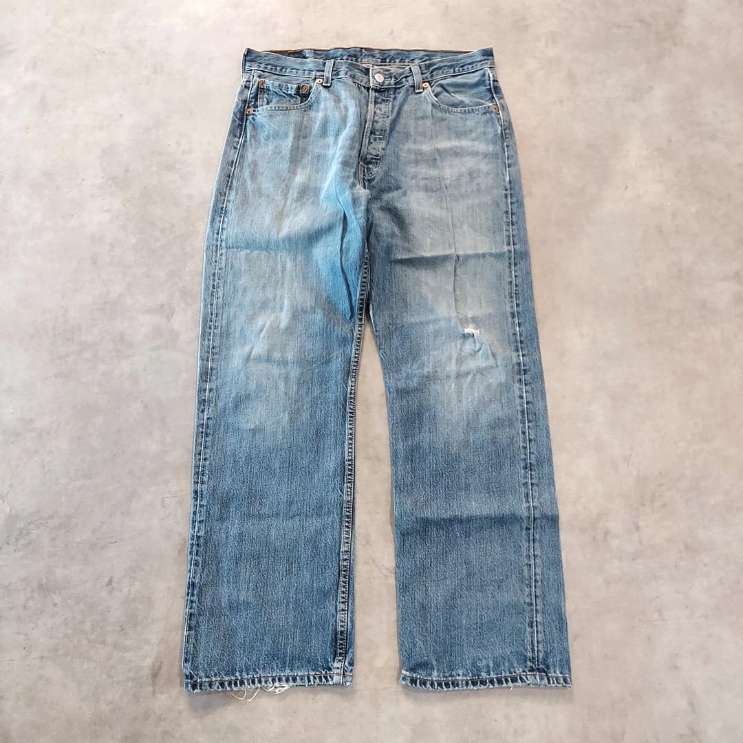 リーバイス501 Levis W36 ブルーデニム 青 古着 ヒゲ 15774
