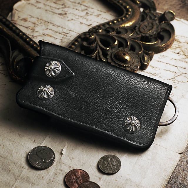 【CHROME HEARTS　クロムハーツ　Key Case　 キーケース】キーケース/デストロイレザーw/キーリング/クロスボタンスナップ/ストラップ【送料無料】 |  クロムハーツ、ガボールなどシルバー＆レザーセレクトショップCHRONO powered by BASE