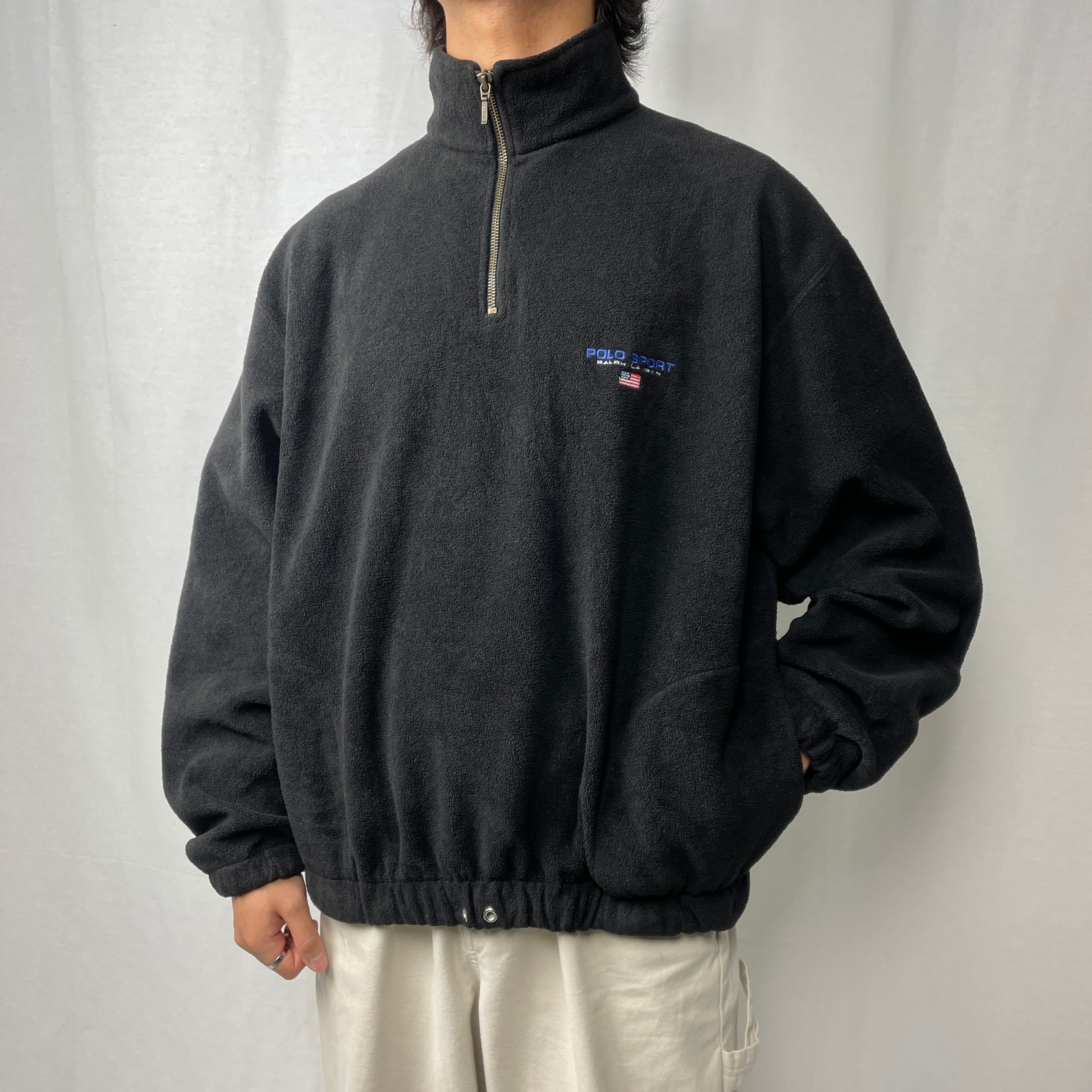 90年代 POLO SPORTラルフローレン ハーフジップ フリースジャケット