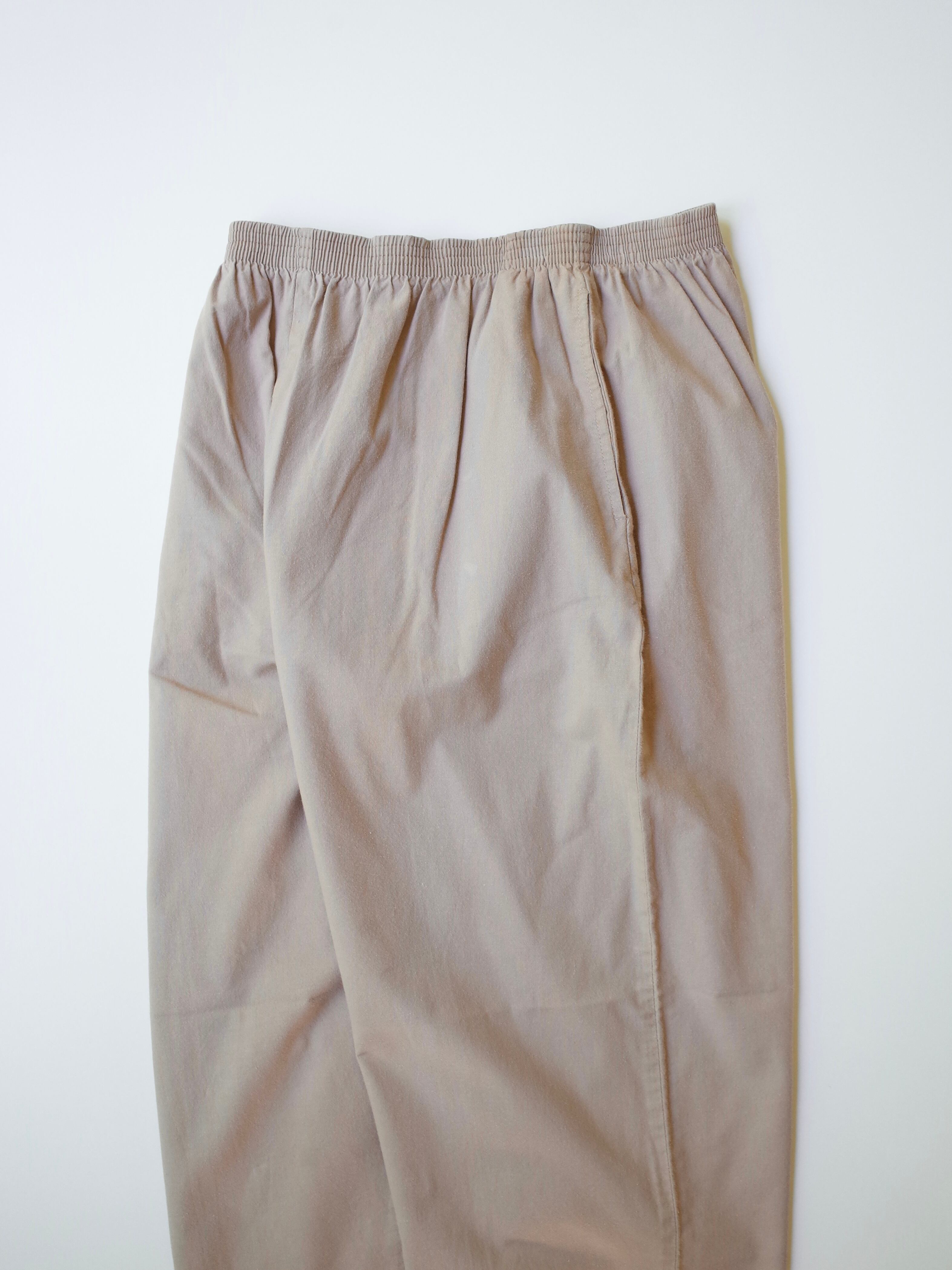 Cotton easy pants "beige"