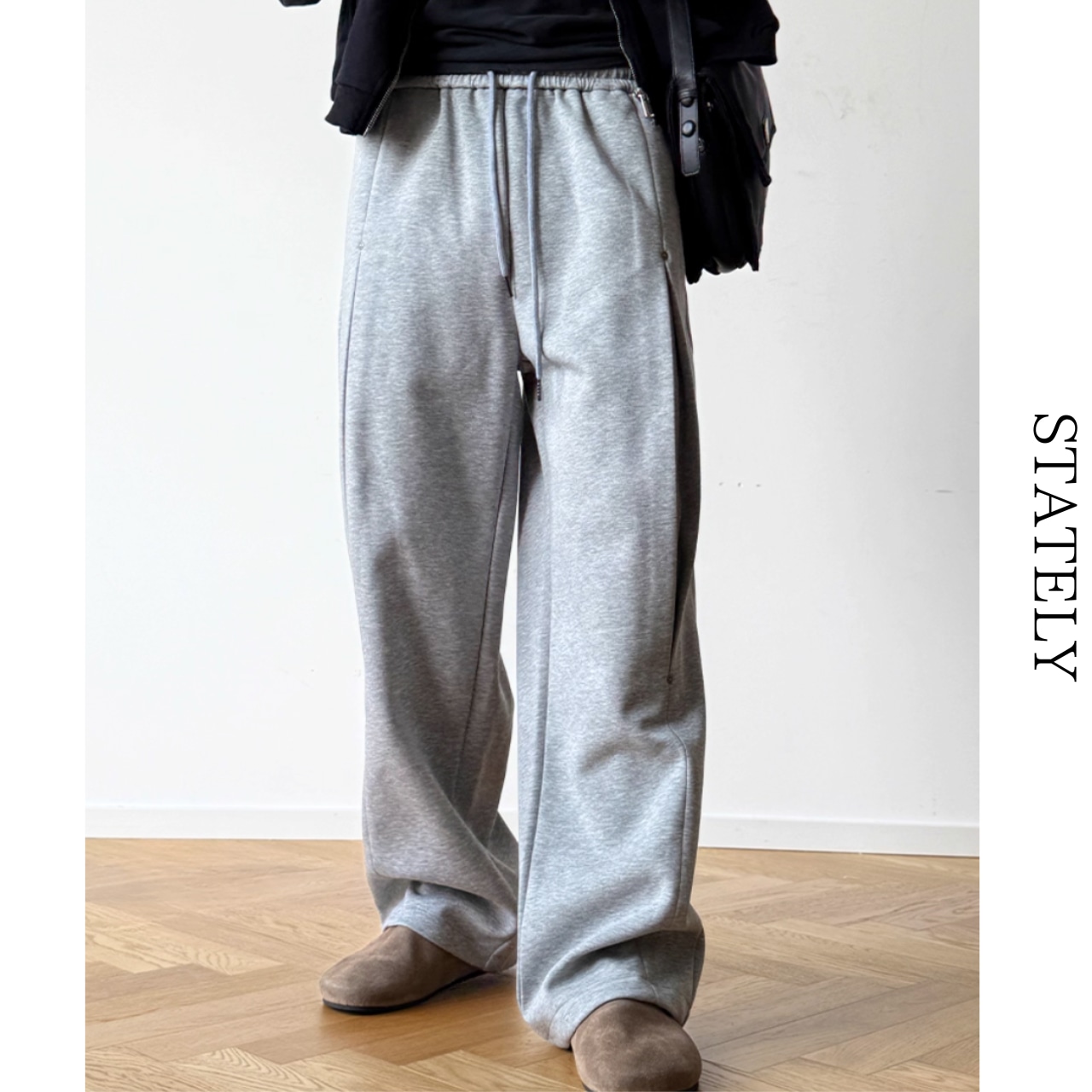 Bold Pintuck Sweat Pants/2color_B81・画像2