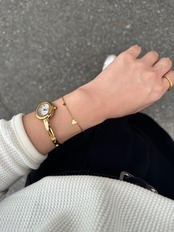 SS マグネットスライドラブチェーンブレスレット