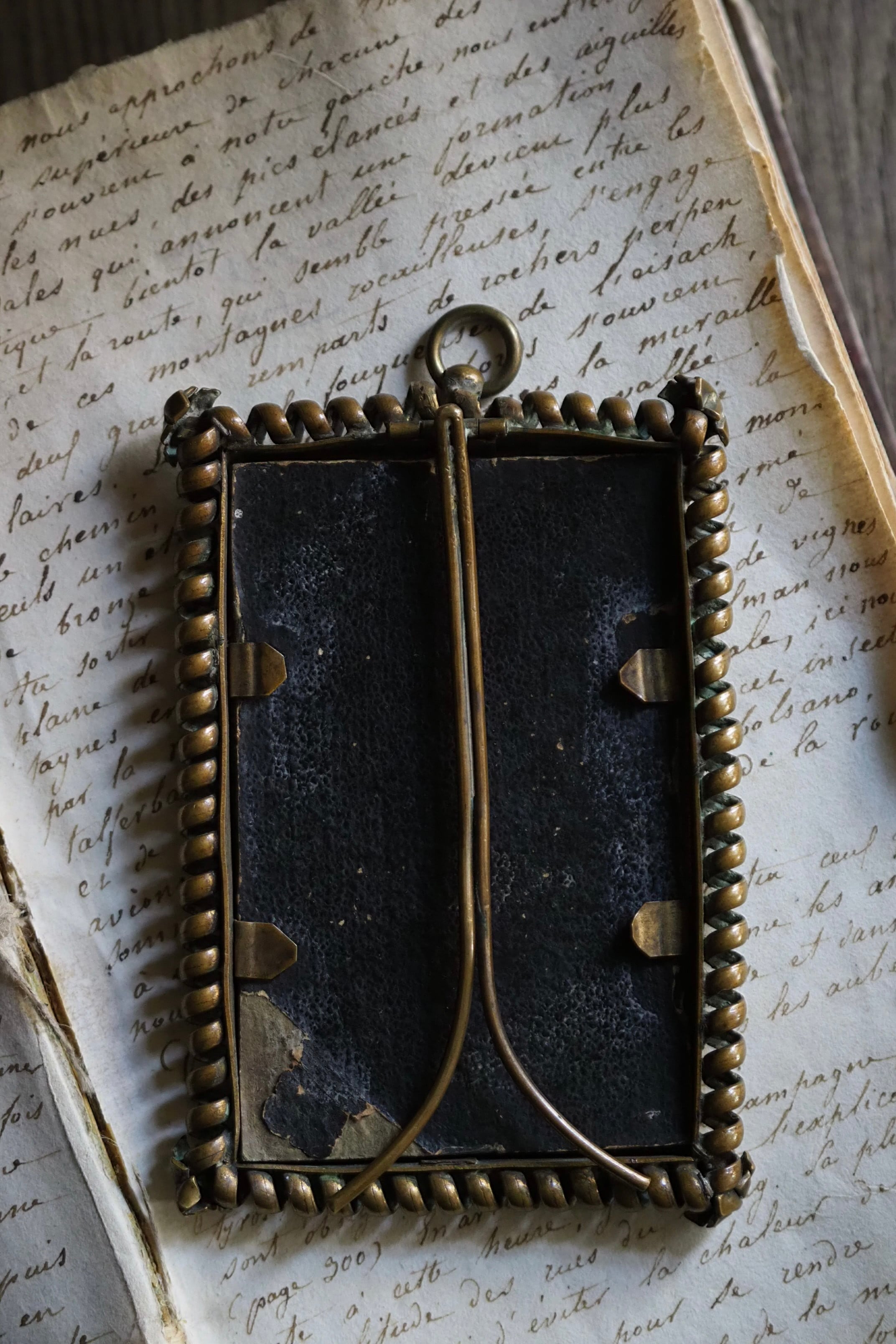 小さい真鍮フォトフレーム No.2-antique brass photo frame