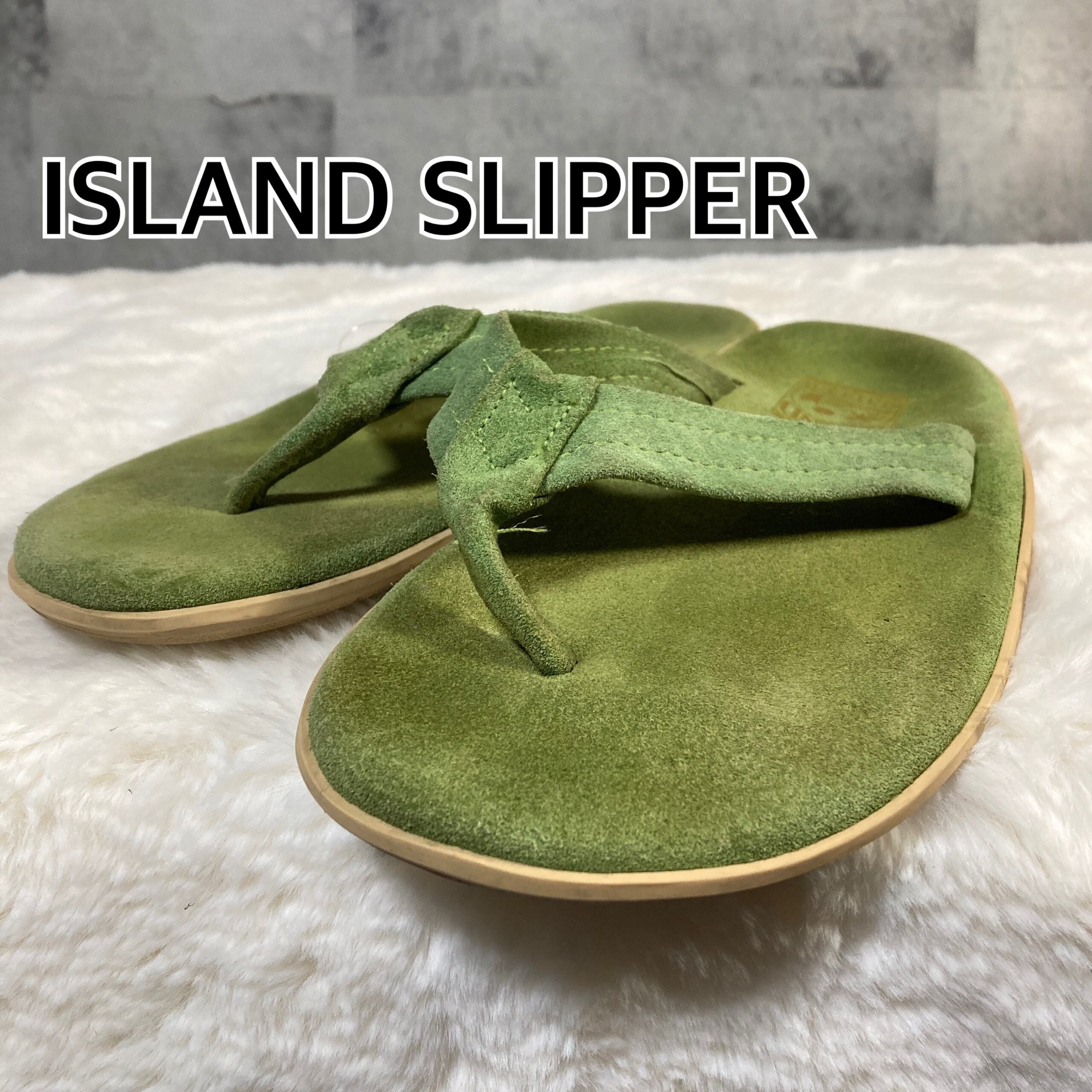 ハワイ製 ISLAND SLIPPER アイランド スリッパ スエードレザー クロス