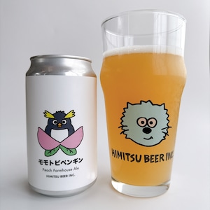 桃のピューレで仕込んだなめらかなビール｜ひみつビール｜モモトビペンギン