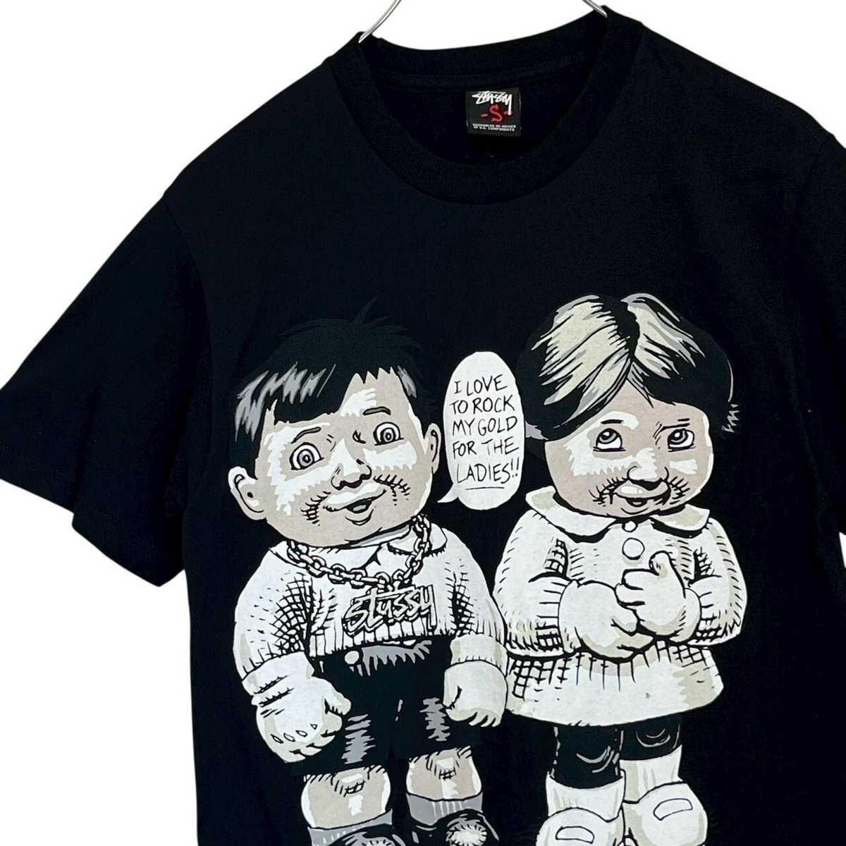 stussy ステューシー Tシャツ S センターロゴ プリントロゴ POUND 