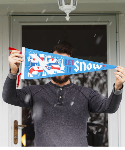 Invisible Creature x Oxford Pennant "Let It Snow!" Pennant