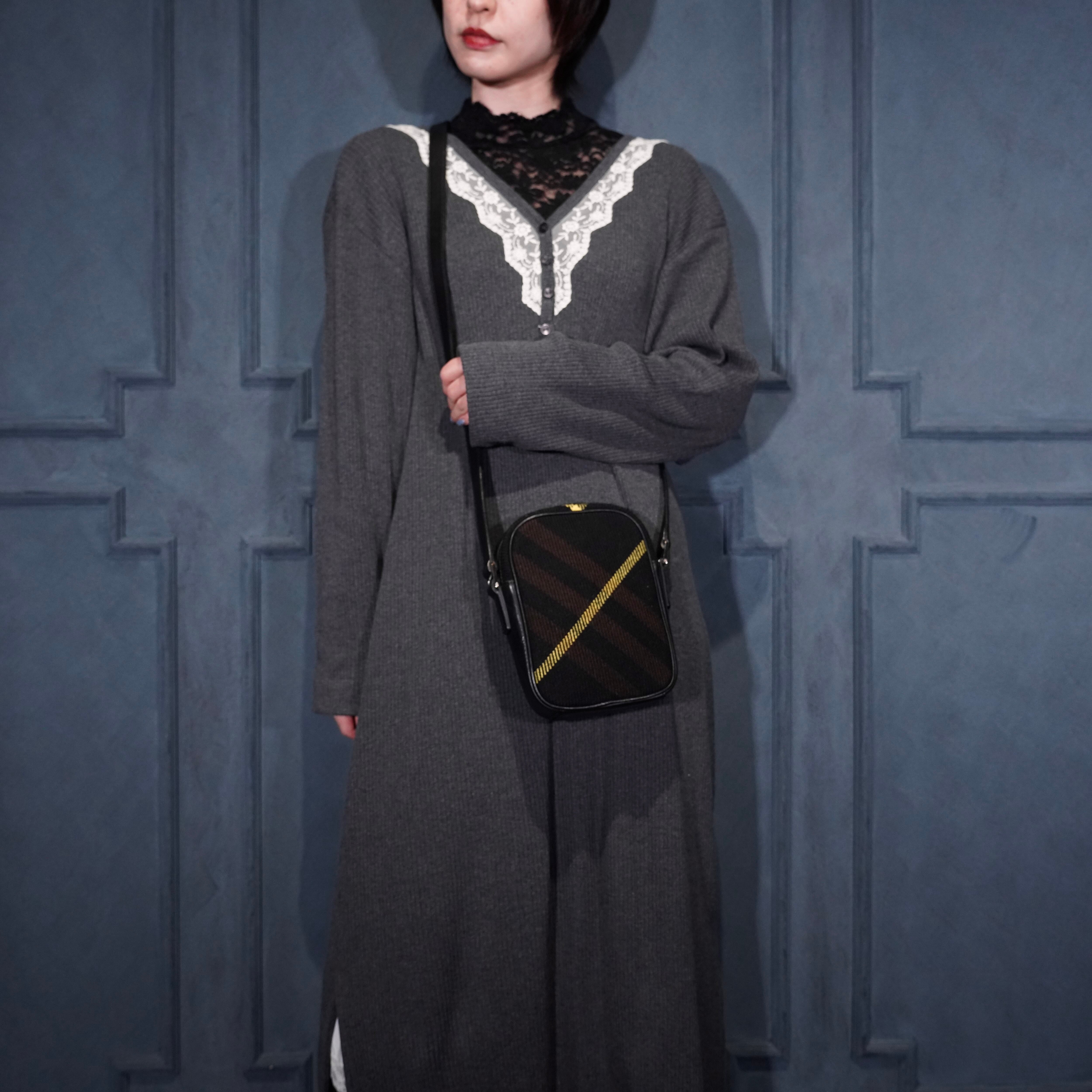 バーバリー 2way ショルダーバッグ ビジネスバッグ ブラック チェック